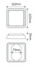 Line Drawing - 100WM - Reverse Light Multi-Volt 12v & 24v Single Pack. AL Ultimate LED.   