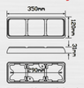 Line Drawing - 100BARRM - Stop, Tail, Indicator Triple Light Multi-Volt 12v & 24 Volt. Caravan Friendly. Blister Single Pack, Red and Amber Lens & Red and Amber LEDs. LED Auto Lamps.  Ultimate LED. 