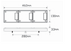 Line Drawing - 460ARRM - Mini Jumbo Rear Combination LED Tail Assembly Stop, Tail, Indicator LED Combination Light with Reflectors Multi-Volt 12 & 24 Volt Blister Single Pack. Caravan Friendly. LED Auto Lamps. Ultimate LED.