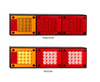 460ARRM - Mini Jumbo Rear Combination LED Tail Assembly Stop, Tail, Indicator LED Combination Light with Reflectors Multi-Volt 12 & 24 Volt Blister Single Pack. Caravan Friendly. LED Auto Lamps. Ultimate LED.