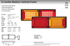 Data Sheet - J2BARM - Mini Jumbo Combination LED Tail Light. Stop, Tail, Indicator Light with Reflectors Multi-Volt 12v & 24v. Caravan Friendly. Blister Single Pack. LED Auto Lamps. Ultimate LED.