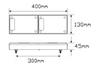 Line Drawing - J2BARM - Mini Jumbo Combination LED Tail Light. Stop, Tail, Indicator Light with Reflectors Multi-Volt 12v & 24v. Caravan Friendly. Blister Single Pack. LED Auto Lamps. Ultimate LED.