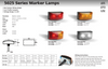 Data Sheet - 5025ARM2 - Side Marker Light, 3M Mounting Tape, Multi-Volt 12v & 24v Twin Pack Black Housing Amber Red Lens & Amber Red LED. LED Auto Lamps. Ultimate LED.  