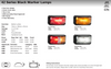 Data Sheet - 42RM - Rear End Outline Marker Multi-Volt 12v & 24v, Black Bracket Clear Lens Single Pack. AL. Ultimate LED. 