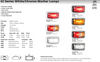 Data Sheet - 42CRMB - Rear End Outline Marker Light Multi-Volt 12v & 24v. Caravan Friendly. Single Pack Chrome Bracket Clear Lens & Red LED. LED Auto Lamps. Ultimate LED. 