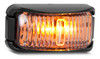 42AM - Side Direction Indicator Light Multi-Volt 12v & 24v, Black Bracket Clear Lens Single Pack. AL. Ultimate LED.  