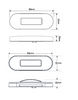 Line Drawing - 86RM - Rear End Outline Marker Light. Clear Lens & Red LED. Multi-Volt 12v & 24v Blister Single Pack Chrome Surrounding. Autolamp. Ultimate LED.