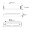 Line Drawing  -  200CAW - Front Indicator Marker Lamp 12v Clear Lens & Amber and White LED Single Pack. LED Auto Lamps. Ultimate LED. 