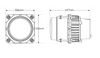 Line Drawing - HL92 - 90mm Projector Headlamp Low Beam. Multi-Volt 10v & 32v Single Pack. LED Auto Lamps. Ultimate LED. 