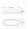 Line Drawing - 90WM - Emergency Lamp White Clear Lens Multi-Volt Single Pack. AL. Ultimate LED. 