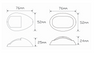 Line Drawing - 52WR - Navigational Lamps Red Single Pack Multi-Volt White Housing. AL. Ultimate LED.