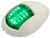 52WG - Navigational Lamps Green Single Pack Multi-Volt 12v & 24v White Housing. AL. Ultimate LED.