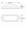 Line Drawing - 91RM - Coloured Marine Lamp Submersible High Powered Lamp Multi-Volt Single Pack. AL. Ultimate LED.