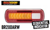 BR280ARW - Stop Tail Indicator Lamp with Sequential Indicator Function Multi-volt Single Pack. RV Ultimate LED.