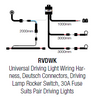 Complete wiring loom system for H4 and HB3 lights to plug and play. Driving light wiring loom with relay. 12v & 24v DC systems. Twin outlet to your lights. RV. Ultimate LED. 
