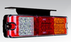 BR230ARW Compact Rear LED Tail Light Assembly. Stop, Tail, Indicator, Reverse, Red Reflector and Mounting Brackets. ADR Approved. Ultimate LED