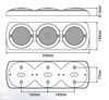 BR170 Series Mounting Base Dimensions: 440 x 145 x 42mm