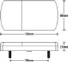 Line Drawing - BR207LRMV - Box Trailer LED Tail Light Kit. Twin Pack. Stop, Tail, Indicator and Reflector. Multi-Volt 12v & 24 Volt DC Sytems. ADR Approved. ROADVISION. Ultimate LED.