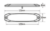 Line Drawing - 120035MGM - LED Strobe Module Lamp Magenta. 14 Strobe Patterns Multi-Volt 12v & 24 Volt 3M Tape or Screw On Fitting. Single Pack Clear Housing Magenta Lens & Magenta LED's Super Slim Line Light Go Stealth.  Autolamps. Ultimate LED.