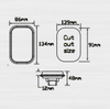 Line Drawing - 5940RMB - Stop Tail Light Rectangle Multi-Volt 12v & 24v Single Pack. AL. Ultimate LED. 