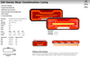 284ARWM-2 - Combination Tail Light. Stop, Tail, Indicator and Reverse Light with Reflector. Sequential Indicator. Diffused Tail Function. Multi-Volt 12v & 24v. Autolamp. Ultimate LED. 