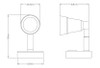 Line Drawing - RL60BLKB - Reading Lamp. Caravan Lamp. Screw Mount. On and Off Switch. 3 Year Warranty. Adjustable Design. 12v Only. Black. Autolamps. Ultimate LED. 