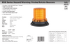 Data Sheet - RSB165 - SB Series. Hazard, Warning, Multiple Strobe and Rotate Beacon. Class 1. 10 Selectable Flash Patterns. 3 Year Warranty. Multi-Volt 12v & 24v. Autolamps.  Ultimate LED. 