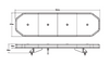 Line Drawing - LB964ACM - Amber Emergency Bar. High Brightness LEDs. Heavy Duty Build. Low Profile. Surface Mount. Multi-Volt 12v & 24v. 19 Selectable Flash Patterns. Autolamps. Ultimate LED. 