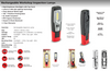 Data Sheet - HH190 - Pivoting Inspection Lamp. Rechargeable Light. Flood Lamp with Top Light. Highly Efficient COB Design. 2 Year Warranty. Super Strong Magnetic Rear Pad. Swivel Hanging Hook. 7 Position Pivoting Base. Autolamp. Ultimate LED. 