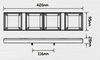 Line Drawing - 420ARRWM2 - Combination Tail Light. Stop, Tail, Indicator, Reverse Light with Reflector. Multi-Volt 12v & 24v. Twin Pack. Caravan Friendly. LED Auto Lamps. Ultimate LED. 