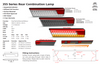 Spec Sheet - 355ARWM-2 - Combination Tail Light. Small Tray & Truck Series Light. Clear Lens. Stop, Tail, Indicator & Reverse Lights. Twin Pack. Diffused Tail Function. Sequential Indicator. Multi-Volt 12v & 24v. Autolamps. Ultimate LED. 