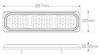 Line Drawing - 3852ARWM -2-LR - Combination Tail Lamp. 3852 Series. Diffused Tail Light. ECE Approved. Multi-Volt 12-24v. 5 Year Warranty. Twin Pack. Left Hand Side and Right Hand Side Plus Load Resistor. Autolamp. Ultimate LED. 