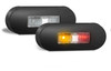 86BARM - Side Marker Light. Clear Lens & Amber & Red LED. Multi-Volt 12v & 24v Blister Single Pack Black Surrounding Amber and Red LED. Ultimate LED.