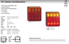 Data Sheet - 101BAR - Combination Tail Light. Small Trailer Rear Light. Stop, Tail, Indicator, Reflector Light 12v Blister Single Pack. LED Auto Lamps.  Ultimate LED. 