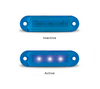 16B12-2 - Mini Marker light. Blue Marker Light. Super Small and Compact. Caravan Friendly. Twin Pack Black Base Coloured Lens.