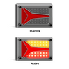 595STIM-2 - Combination Tail Light. Clear Lens. Large Tray & Truck Series Light. Diffused Tail Function. Sequential Indicator. Clear Lens. Stop, Tail and Indicator Lights. Caravan Friendly. Twin Pack. Multi-Volt 12v & 24v. Autolamps. Ultimate LED. 