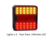 A211BAR2  Submersible Stop, Tail, Indicator Lamps 12v Twin Pack. Ultimate LED. 