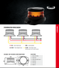 RB102Y Revolver Compact Low Profile LED Amber Safety Micro Beacon. Rotation or Strobe. Fixed Mount. RB102Y. Class 1. RV. Ultimate LED.