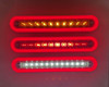 Stealth Halo Diffused Park light with Stop, Indicator & Reverse LED Taillight. 12 volt System. Twin Pack Clear Lens, Amber, Red & White LED with Stealth Halo Surround. HG235CARW-2. Slim Line ADR Approved LED Taillights. New Release