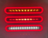 Stealth Halo Diffused Park light with Stop, Sequential Indicator & Reverse LED Taillight. 12 volt System. Twin Pack Clear Lens, Amber, Red & White LED with Stealth Halo Surround. HG235CASRW-2. Slim Line ADR Approved LED Taillights. New Release