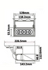 Line Drawing. Amber Dash Mount, Front Screen Suction Cup Mount Strobe Module. Very Bright. Ultimate LED Australia.