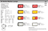 Data Sheet - 58AM - Amber Side Marker Light, Black Base Amber Lens & Amber LED Multi-Volt 12v & 24v. Low Profile. Caravan Friendly. Single Pack. LED Auto Lamps. Ultimate LED.