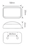 Line Drawing - 58ARM - Amber Red Side Marker Light, Black Base Multi-Volt 12v & 24v Amber Red Lens & Amber Red LED. Low Profile. Caravan Friendly. Single Pack. LED Auto Lamps. Ultimate LED. 