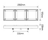 Line Drawing - 280ARRM Stop, Tail & Indicator Light. Multi-Volt 12v & 24v. Caravan Friendly. Blister Single Pack. LED Auto Lamps. Ultimate LED.