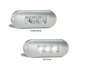 BR6W - Front End Outline White Marker Light Multi-Volt 12v & 24v Blister Single Pack Chrome Surrounding. Ultimate LED.  