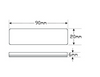 9020 Series Line Drawing - 9020A Reflex Reflectors Twin Pack Amber. AL. Ultimate LED. 