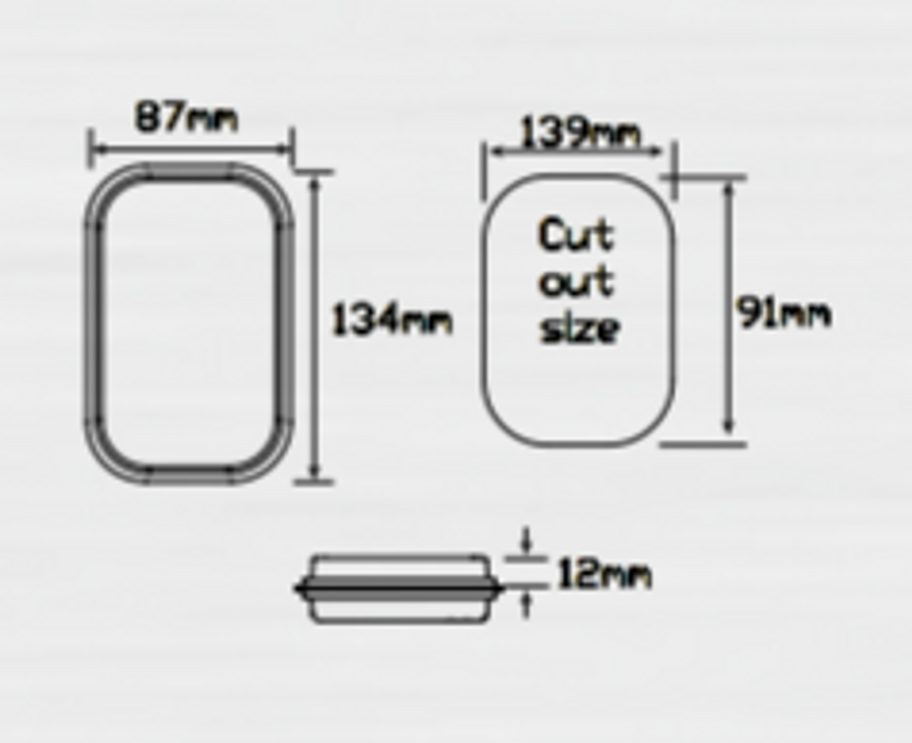 Line Drawing - 131CAM Rear Indicator Light Clear Lens and Amber LED Multi-Volt 12v & 24v Single Pack. AL. Ultimate LED. 
