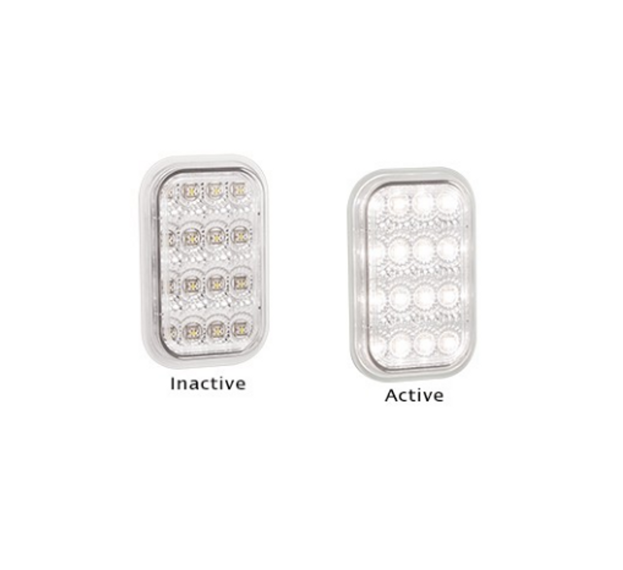 131WM Reverse Light Clear Lens and White LED Multi-Volt 12v & 24v Single Pack. AL. Ultimate LED. 