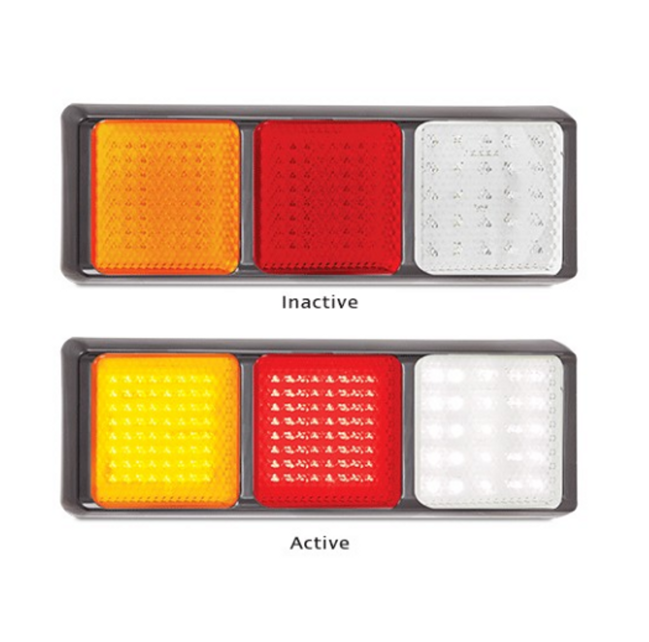 125BARWM - Combination Tail Light. Stop, Tail, Indicator & Reverse Triple Light Multi-Volt 12v & 24v Blister Single Pack. Caravan Friendly. LED Auto Lamps. Ultimate LED.