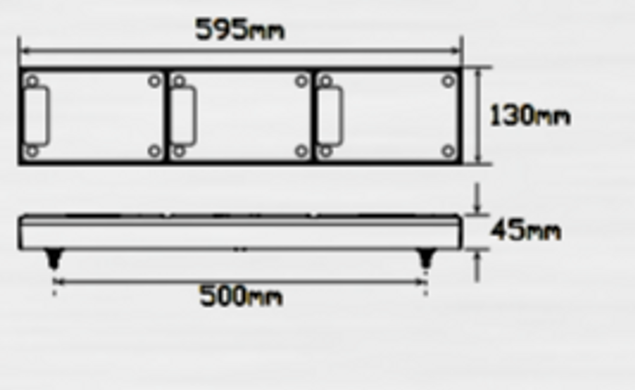 Line Drawing - J3BARWM - Jumbo Tail Lights, Stop, Tail, Indicator, Reverse Light with Reflectors Multi-Volt 12v & 24v. Caravan Friendly. Blister Single Pack. LED Auto Lamps. Ultimate LED. 